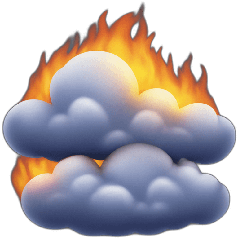 Nube de fuego de noche y de humo de día emoji