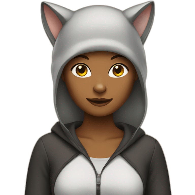 woman dressed as a cat emoji