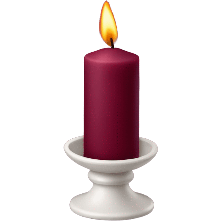 Burgundy candle emoji