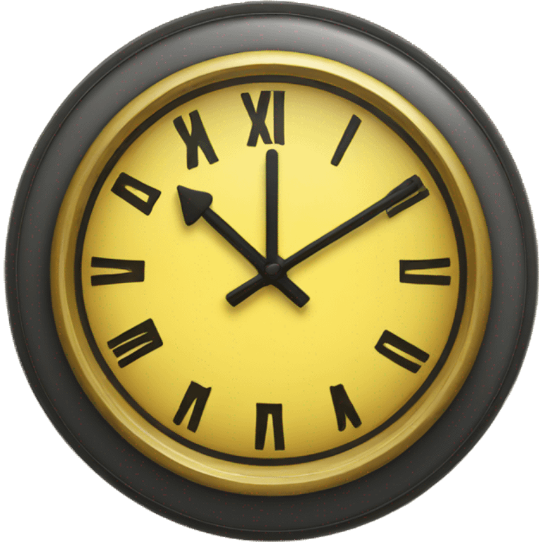 yellow clock emoji