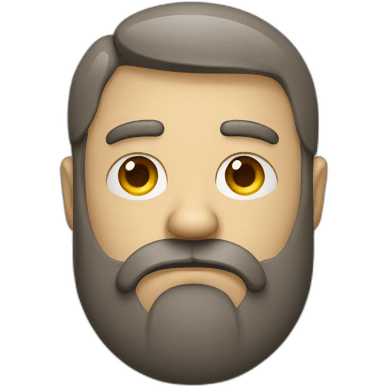 sad and depressed bearded IT guy with long haig emoji