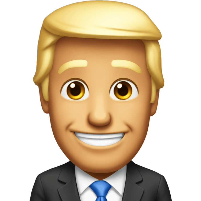 donald trump is smiling emoji