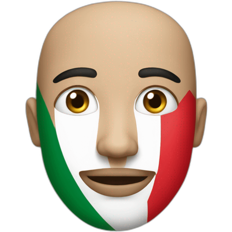 A human his face only is Palestine flag emoji