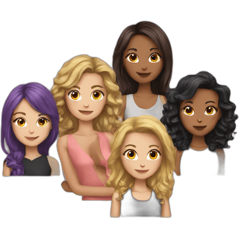 5 chicas emoji