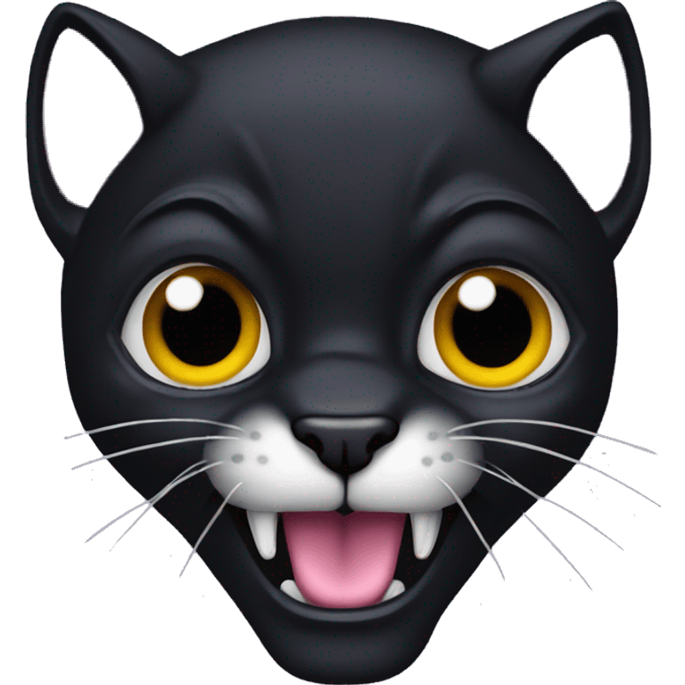 Pantera negra con los ojos color morao emoji