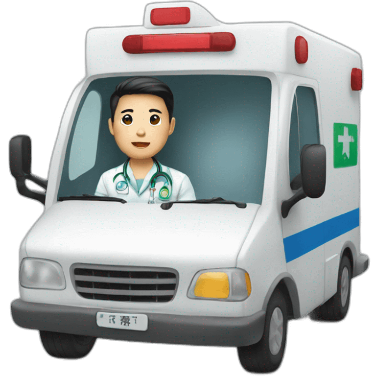 Chinese in ambulance emoji