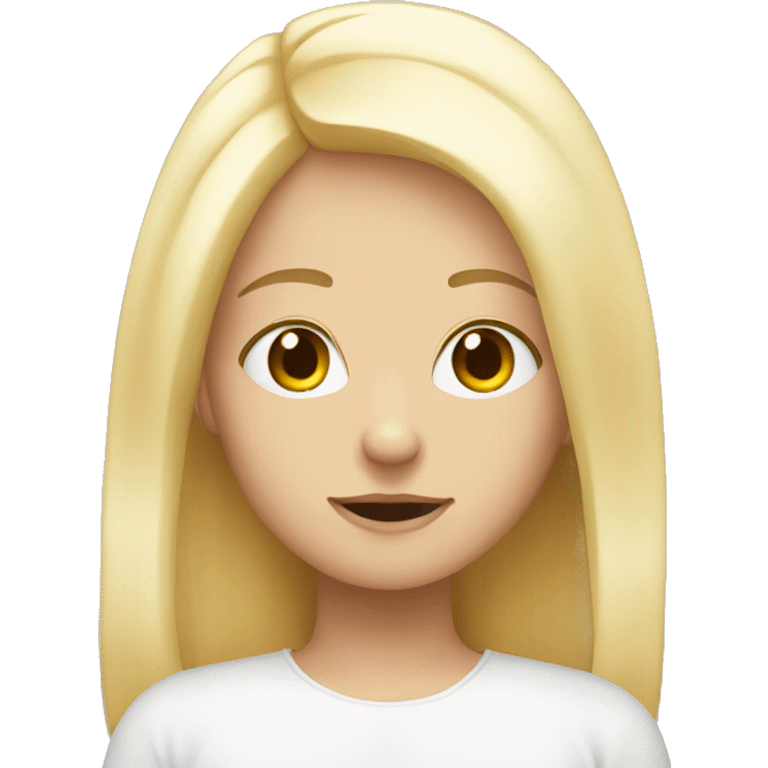 I miss you , make girl white with blond hair emoji