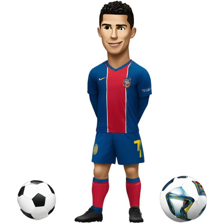 cristiano ronaldo and lionel m emoji