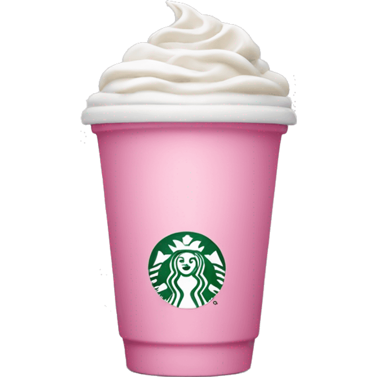 starbucks cup pink drink with cold foam emoji