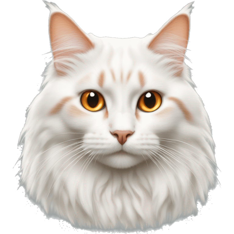 Hyper realistic white orange ragdoll cat  emoji