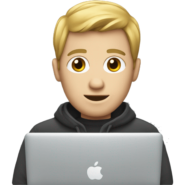 white man with macbook emoji