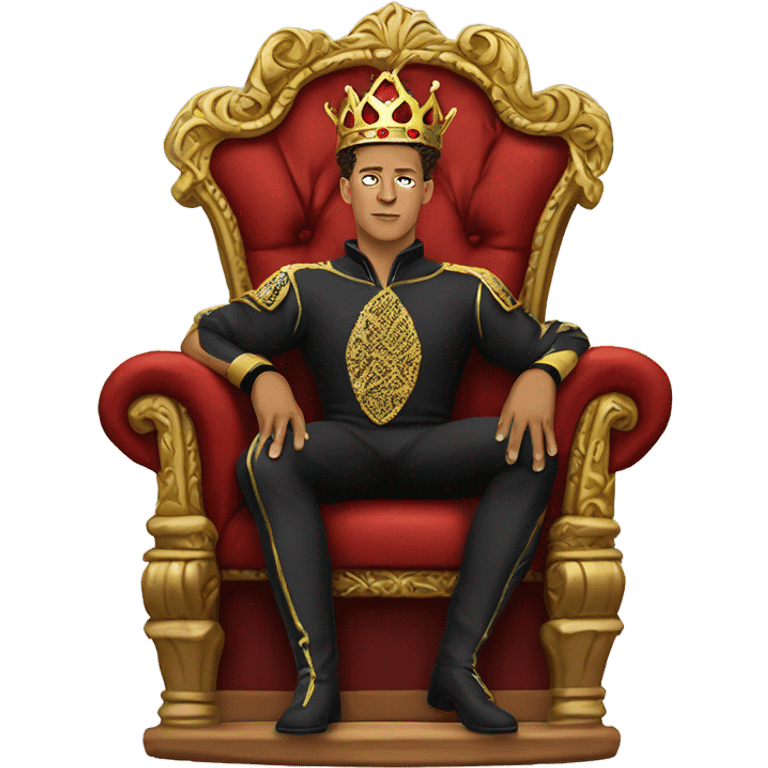 King Patrick mahomes on throne emoji