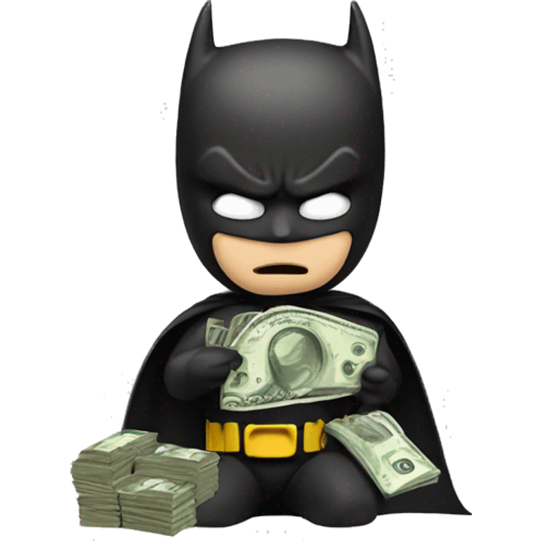 Batman counting money emoji