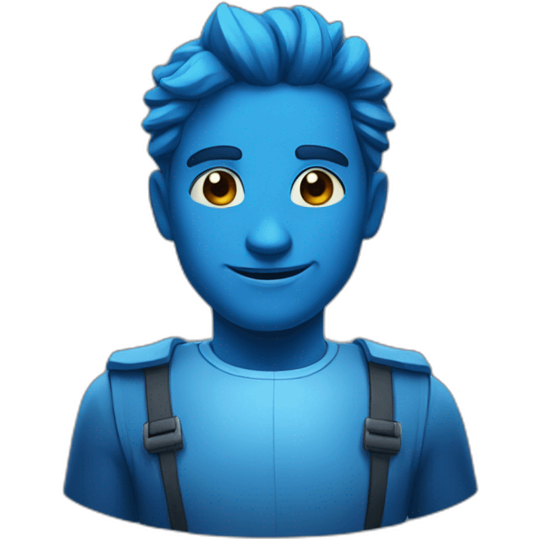 blue confident leader of the monsters emoji