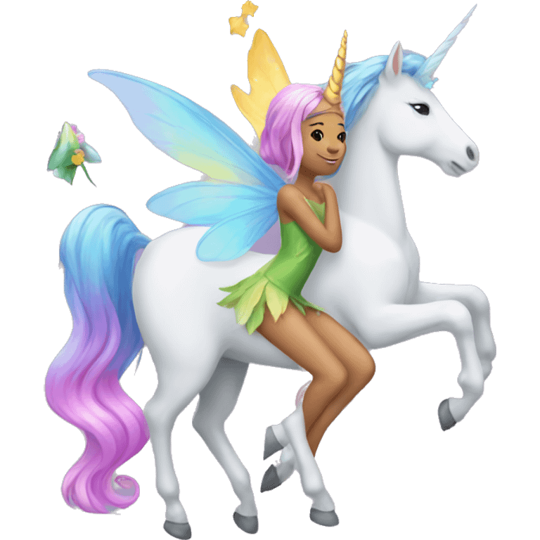 A fairy and a unicorn emoji