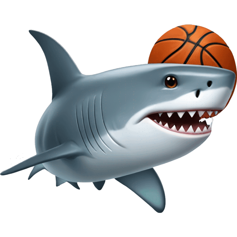 Shark playing basketball  emoji