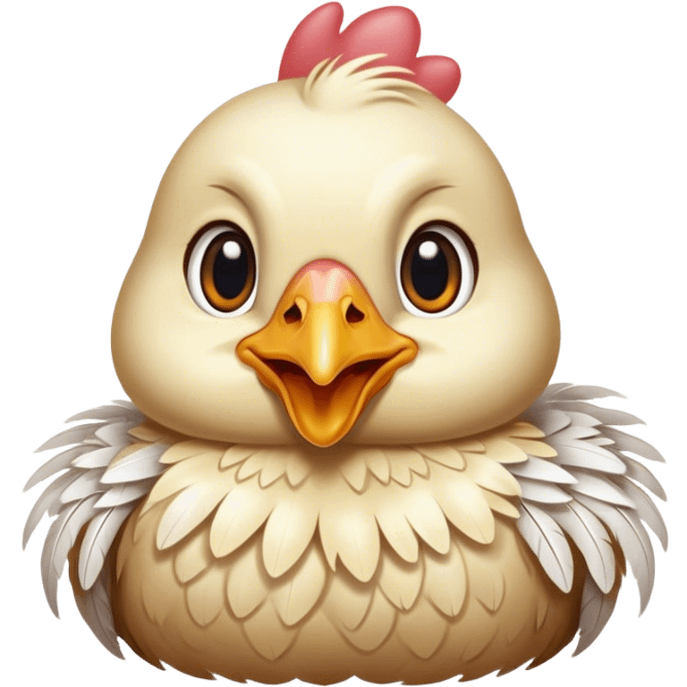 cute hen closeup emoji