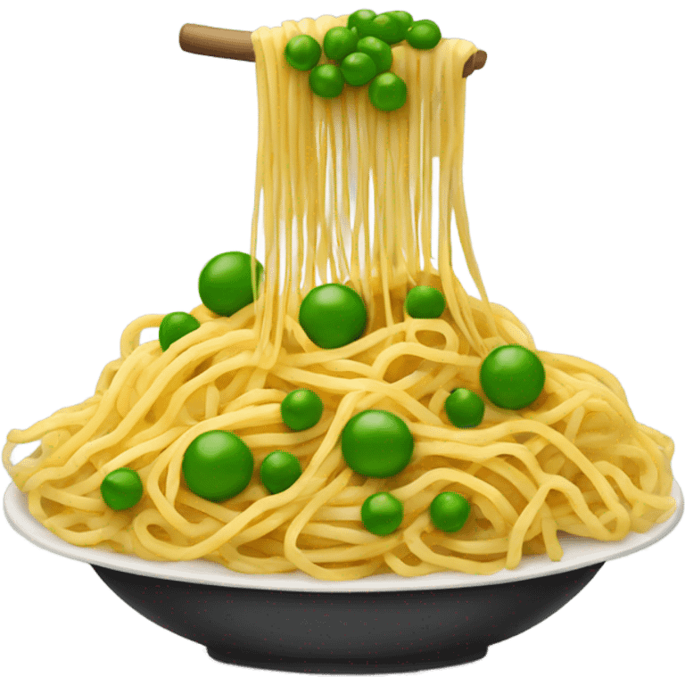 Spaghetti with peas emoji