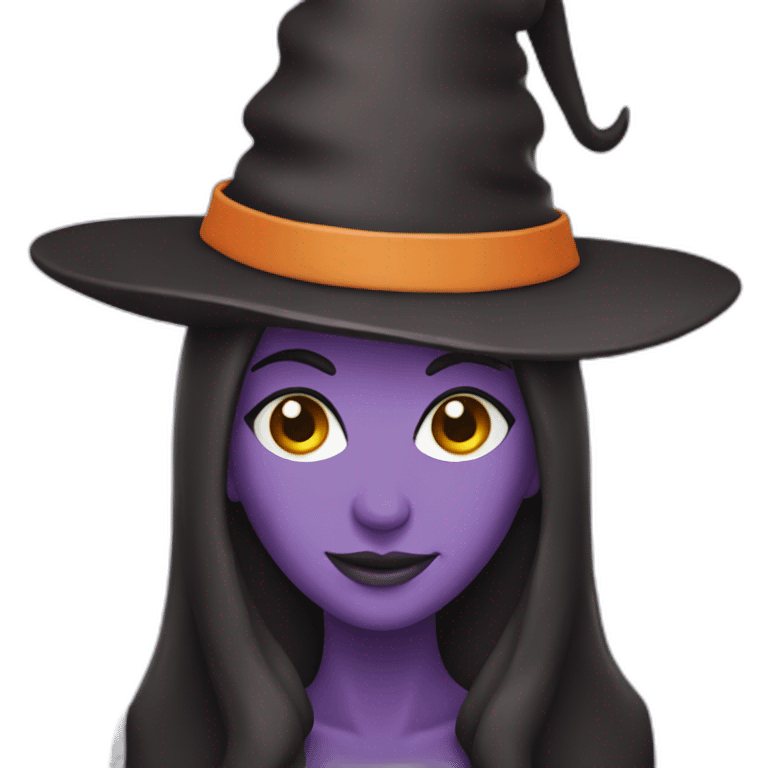 a birthday cake that is wearing a witch hat emoji