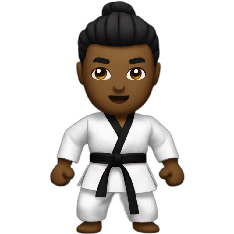 Karateka noir kumite emoji