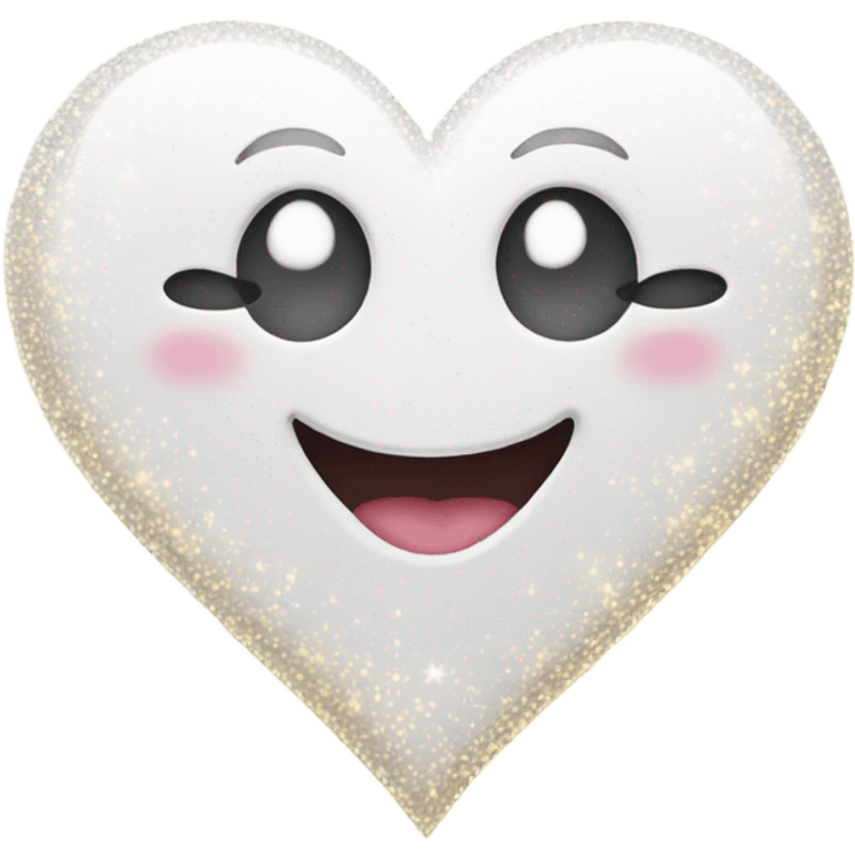 Heart White with Sparkles  emoji