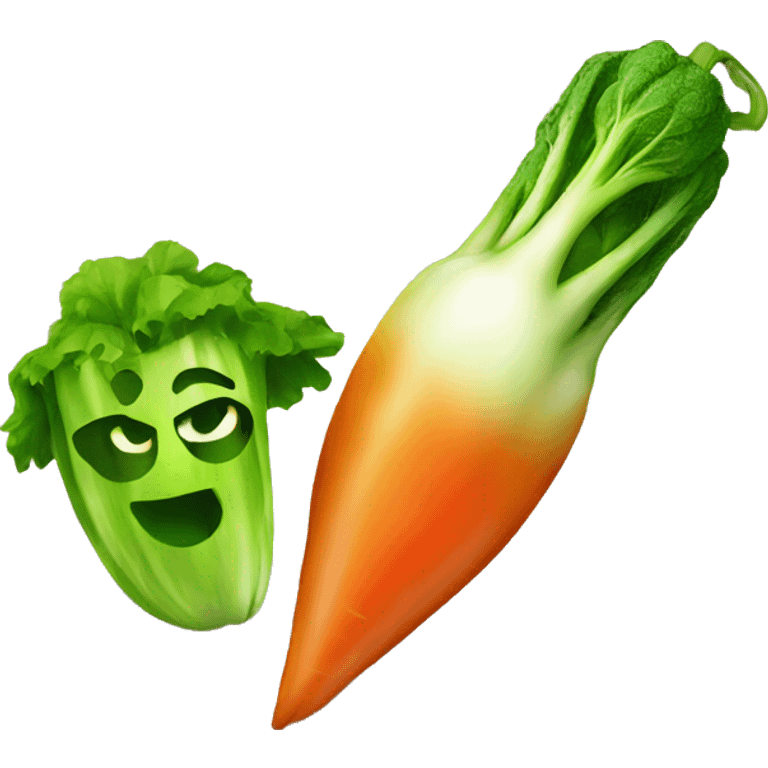 Hot weather and vegetable emoji