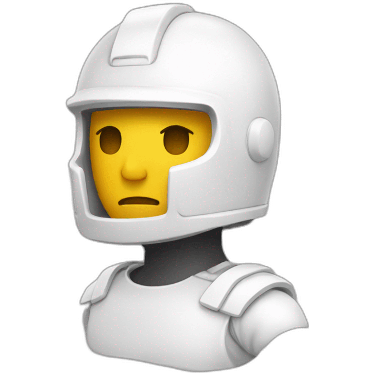 torso-abogado-con-casco-blanco emoji