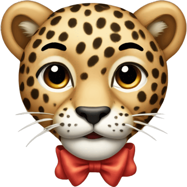 Leopard with a bow emoji