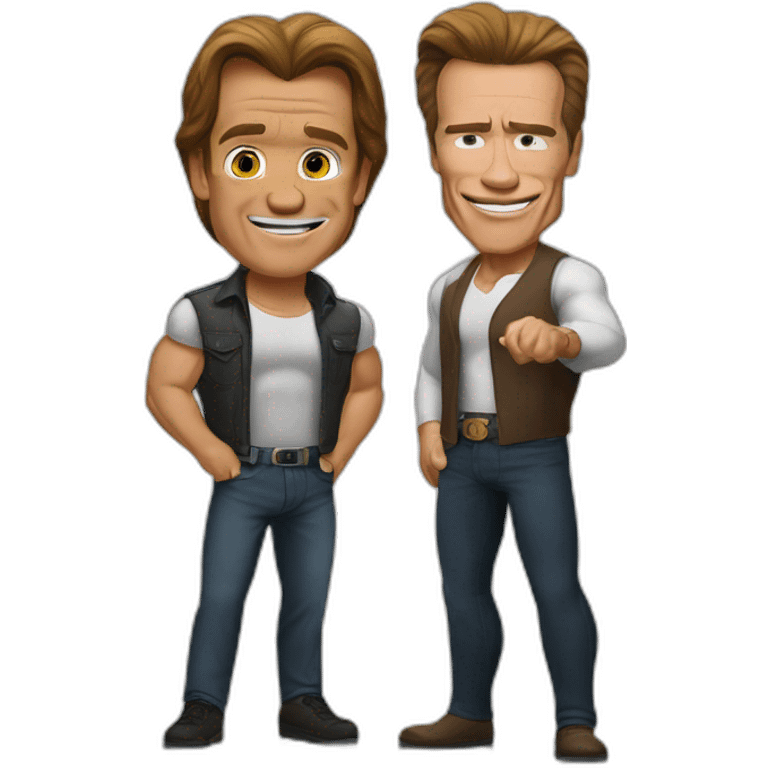 Hadi Choopan And Arnold Schwarzenegger in their prime time emoji