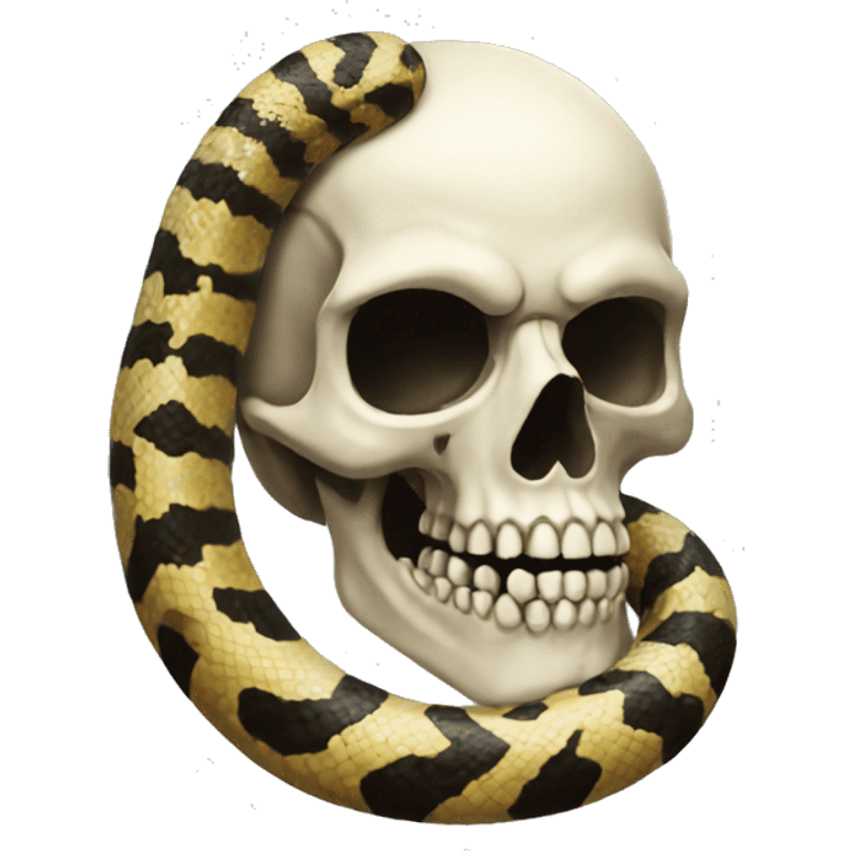 skull, snake emoji