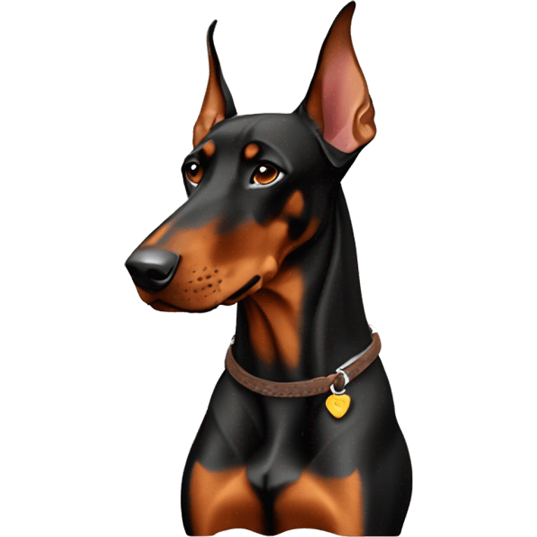 Girl rust color Doberman emoji