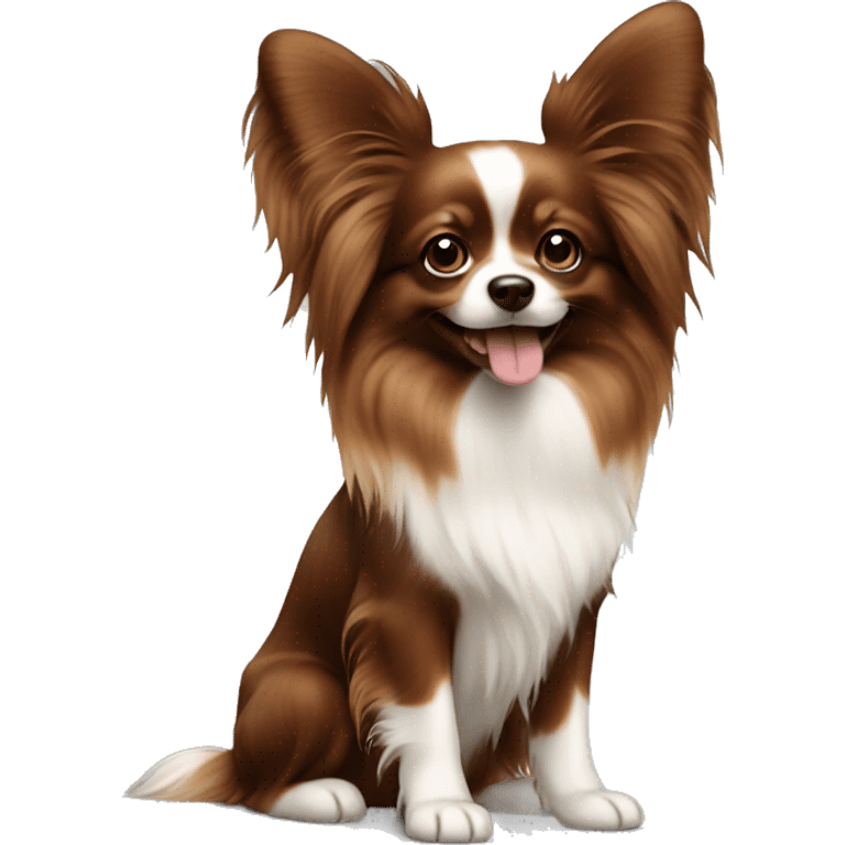 Papillon dog all brown  emoji