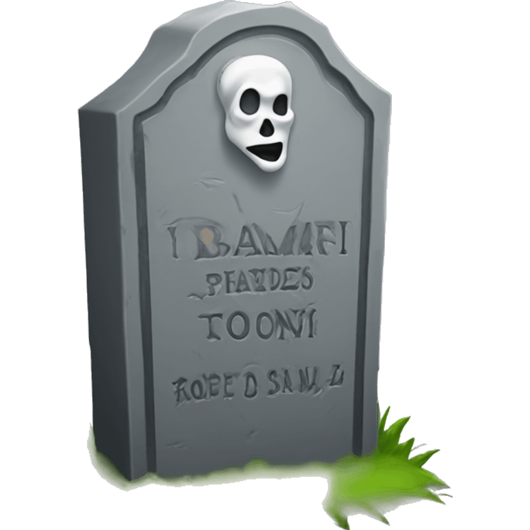 gravestone with RIP bambam emoji