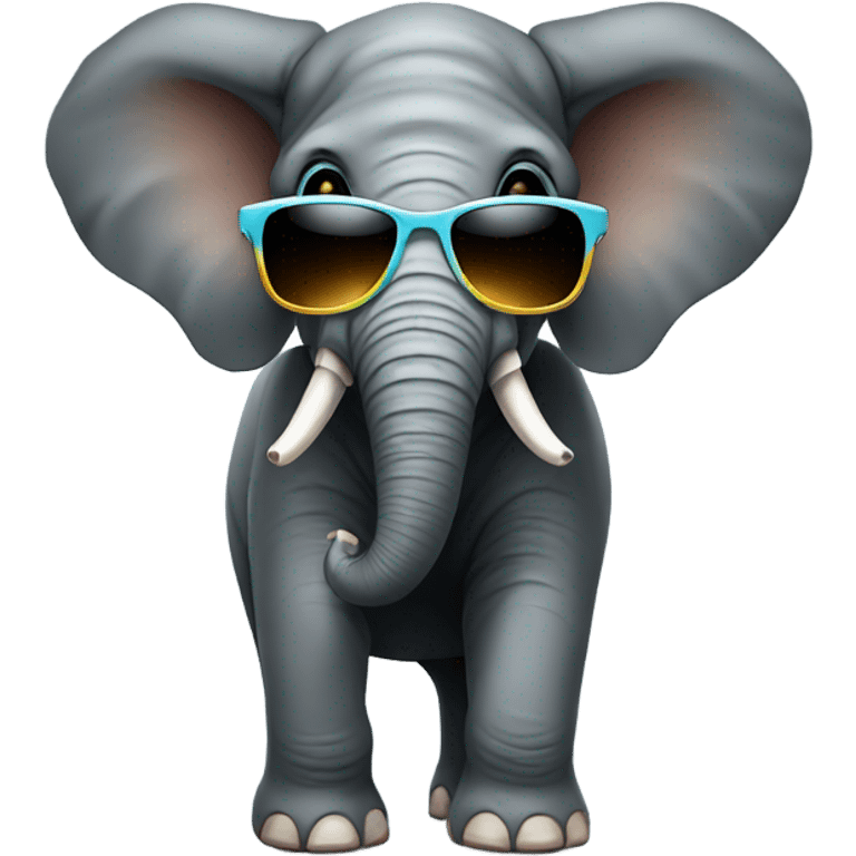 Elephant wearing shades emoji