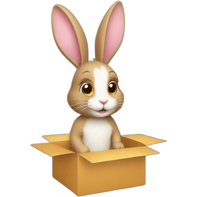 rabbit from gift box emoji