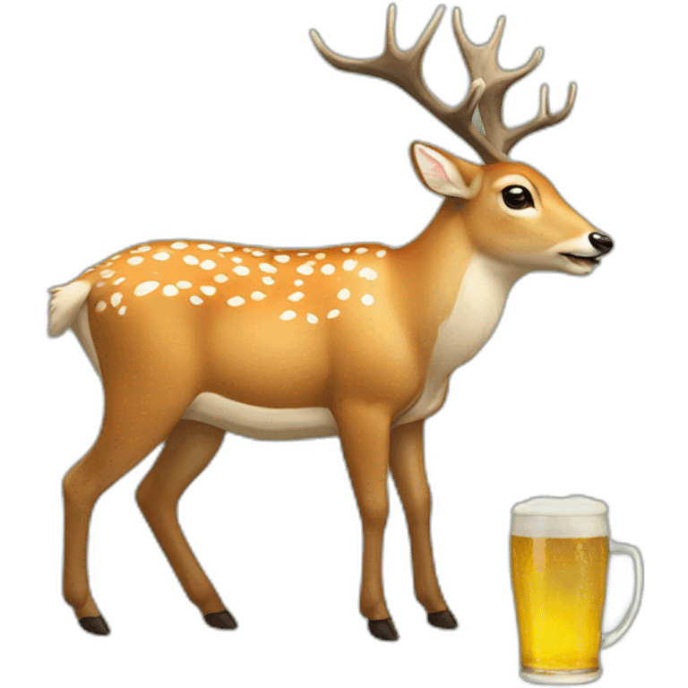 Deer-drink-beer emoji