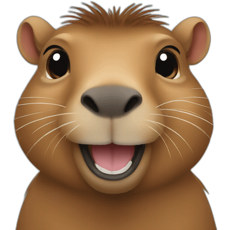 Capibara smiling emoji