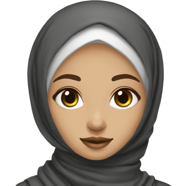 European with curly black hairs plus hijabi girl light skin  emoji