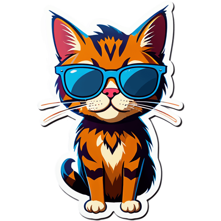 Cat with sunglasses emoji