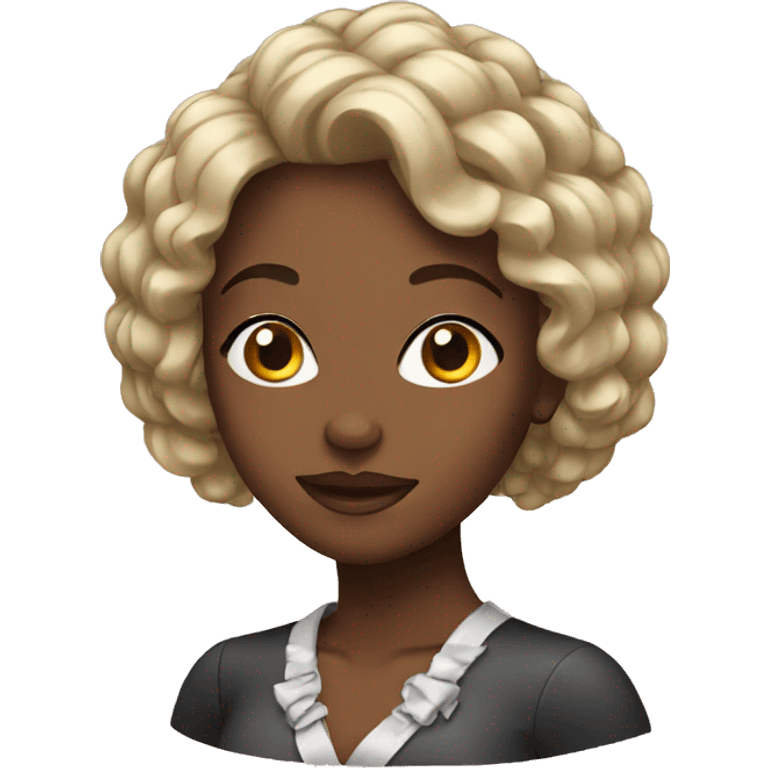 black women with bow in hair emoji