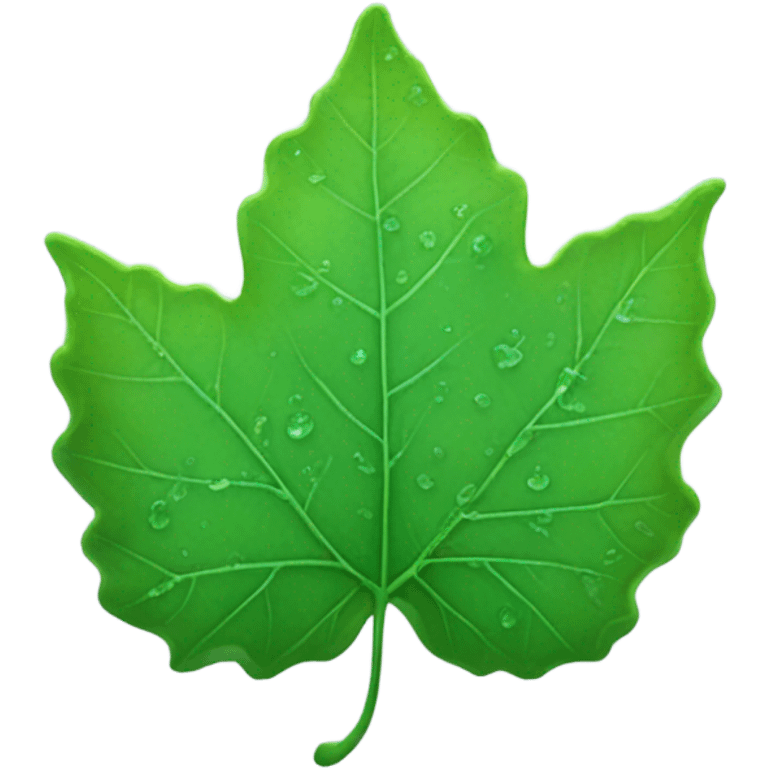 A leaf with air emoji