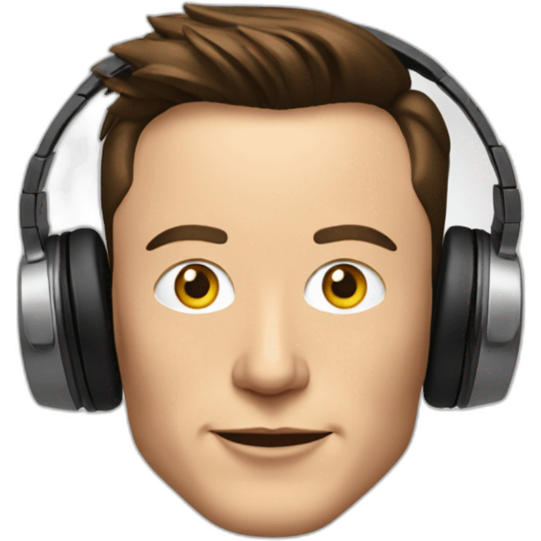 Elon musk with headphones emoji