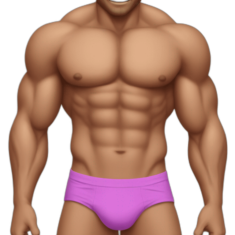 Male muscular bikini round largebutt emoji