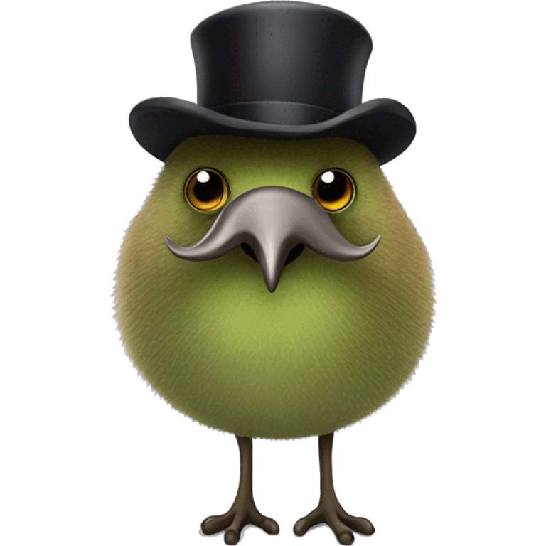 kiwi with a tophat and monocle emoji