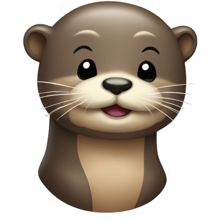 Otter with bow on a head emoji