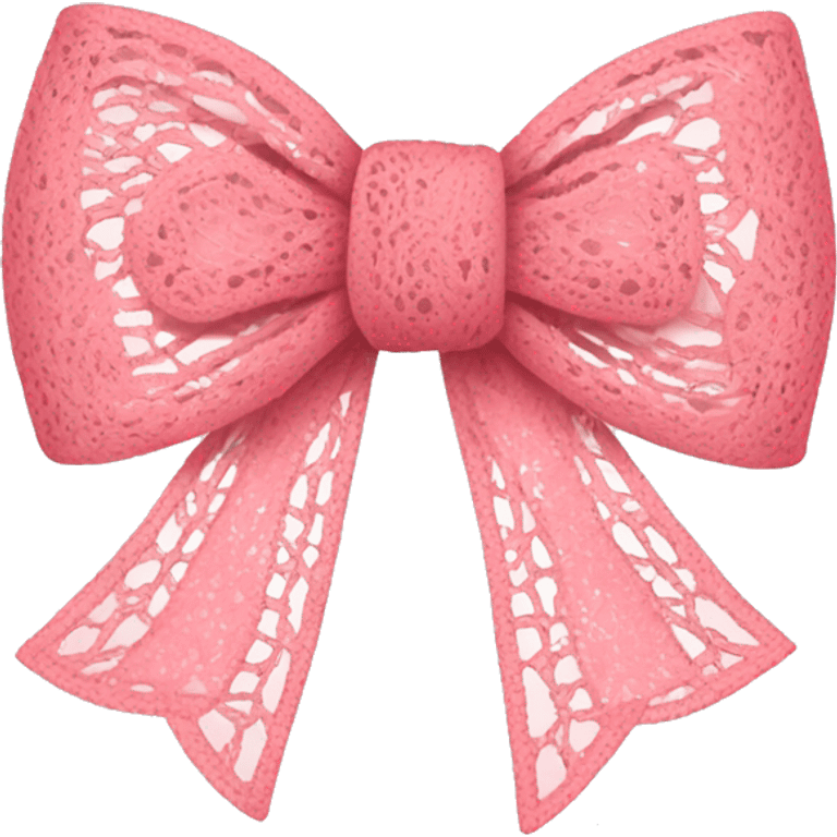 cute pink lace bow emoji