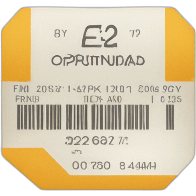 A ticket with the text Oportunidad emoji