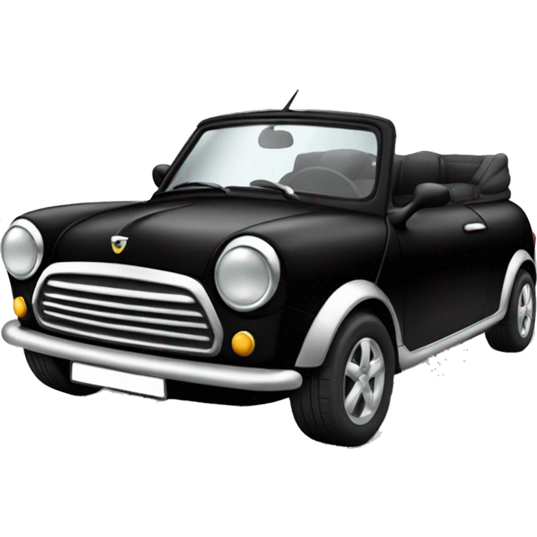 Coche mini negro descapotable  emoji