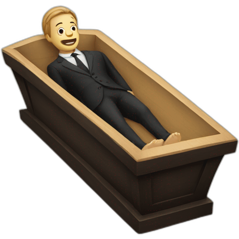 An human in a coffin emoji