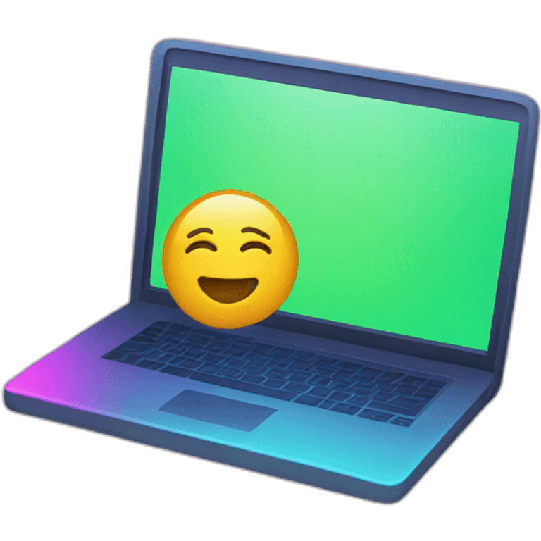 programmer laptop neon emoji